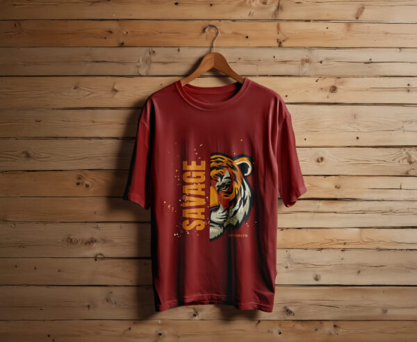 Half Tiger, Full Savage Tee/Unisex Oversized T-Shirt