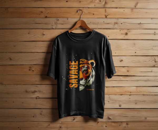 Half Tiger, Full Savage Tee - Image 2