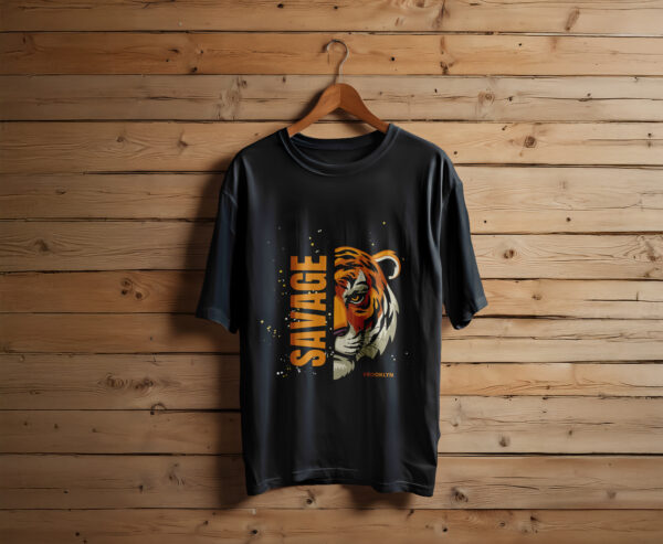Half Tiger, Full Savage Tee - Image 3