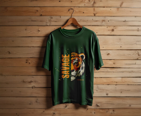 Half Tiger, Full Savage Tee - Image 4